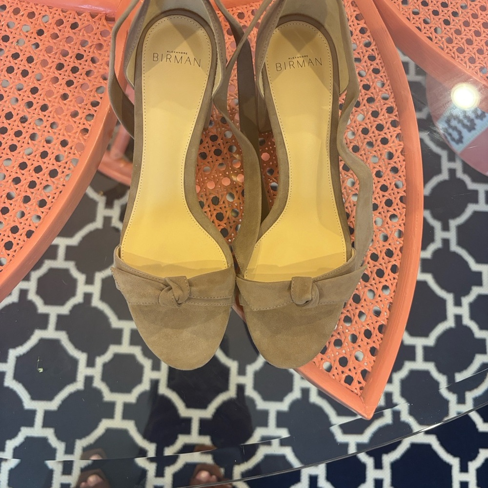 Alexandre Birman Brown Suede Knot Sandals